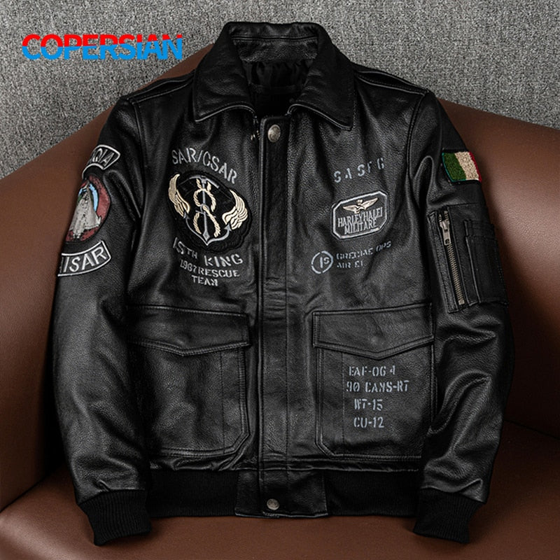 Chaqueta de cuero con estampados 2022