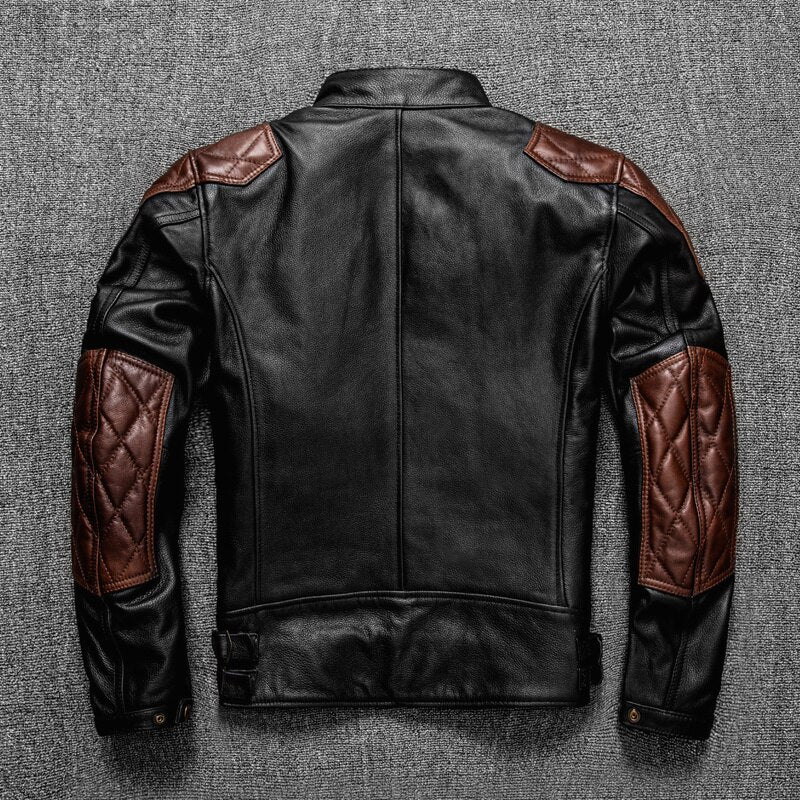 Chaqueta de cuero motociclista colores