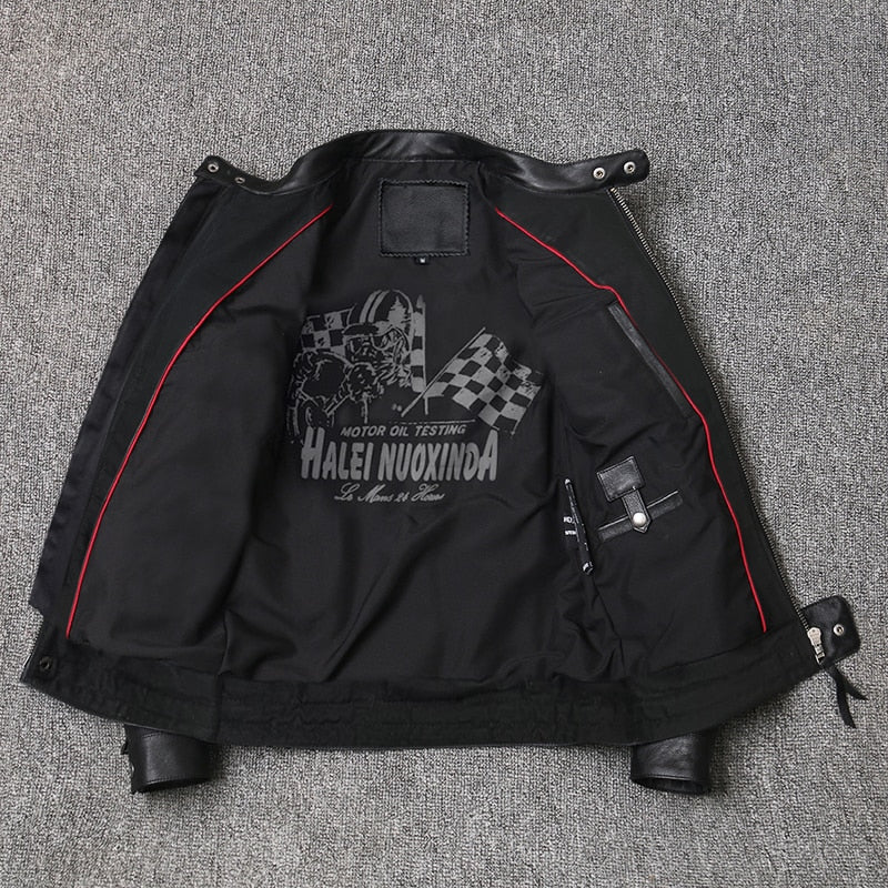 Chaqueta de cuero genuino moderna