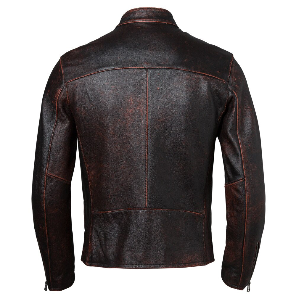 Chaqueta ajustada natural 100% cuero