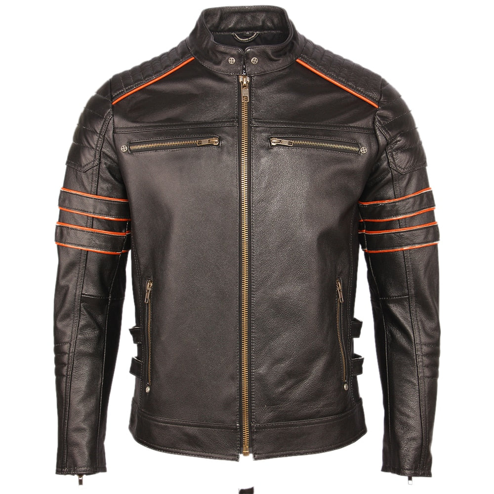 Chaqueta motoquera de calavera cuero