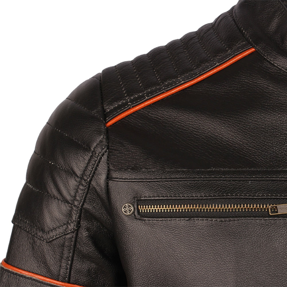 Chaqueta motoquera de calavera cuero