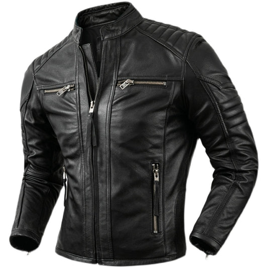Chaqueta de cuero Vintage Motoquera 2022