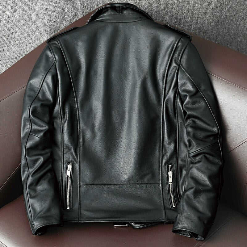 Chaqueta cuero autentico hombre 2022