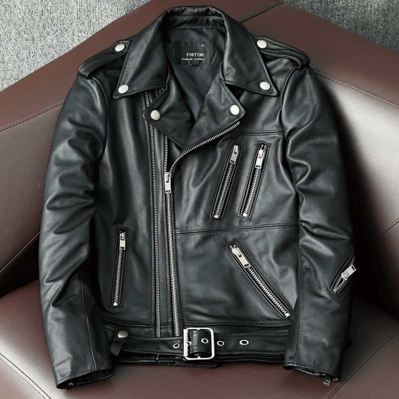 Chaqueta cuero autentico hombre 2022