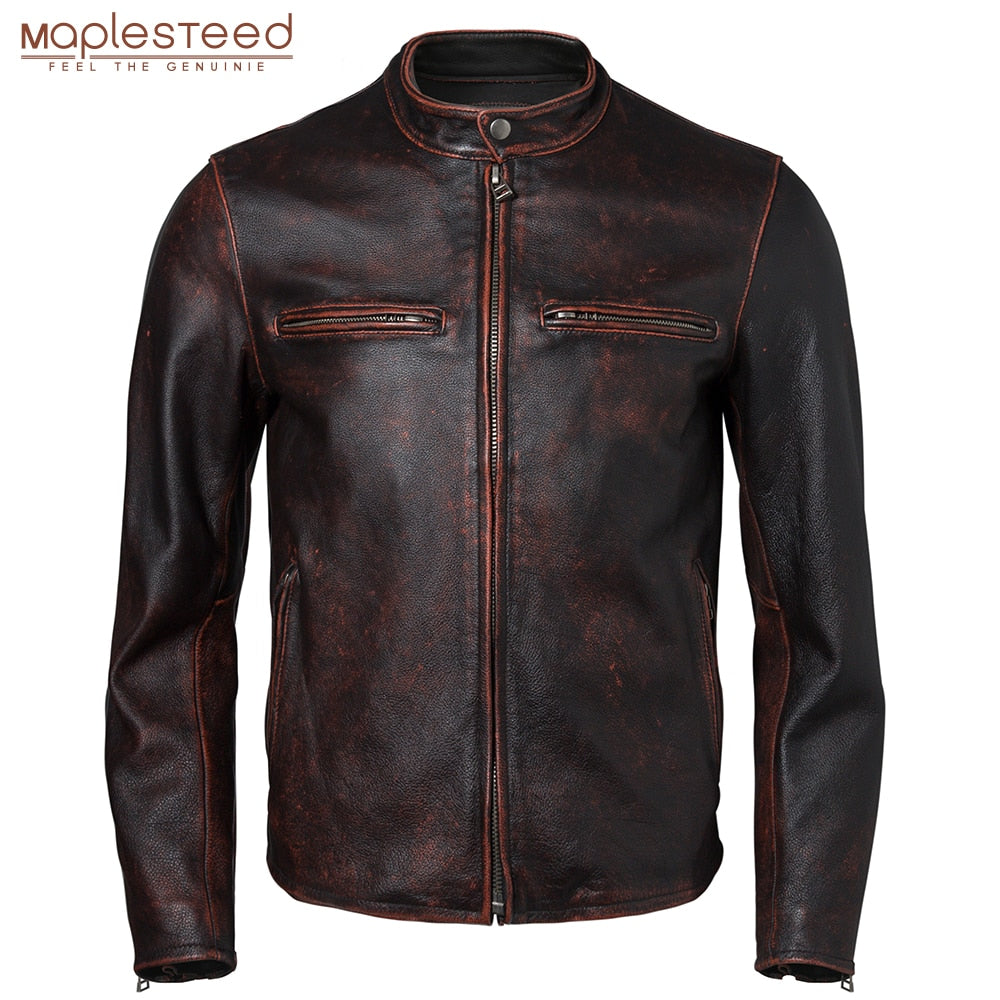 Chaqueta ajustada natural 100% cuero
