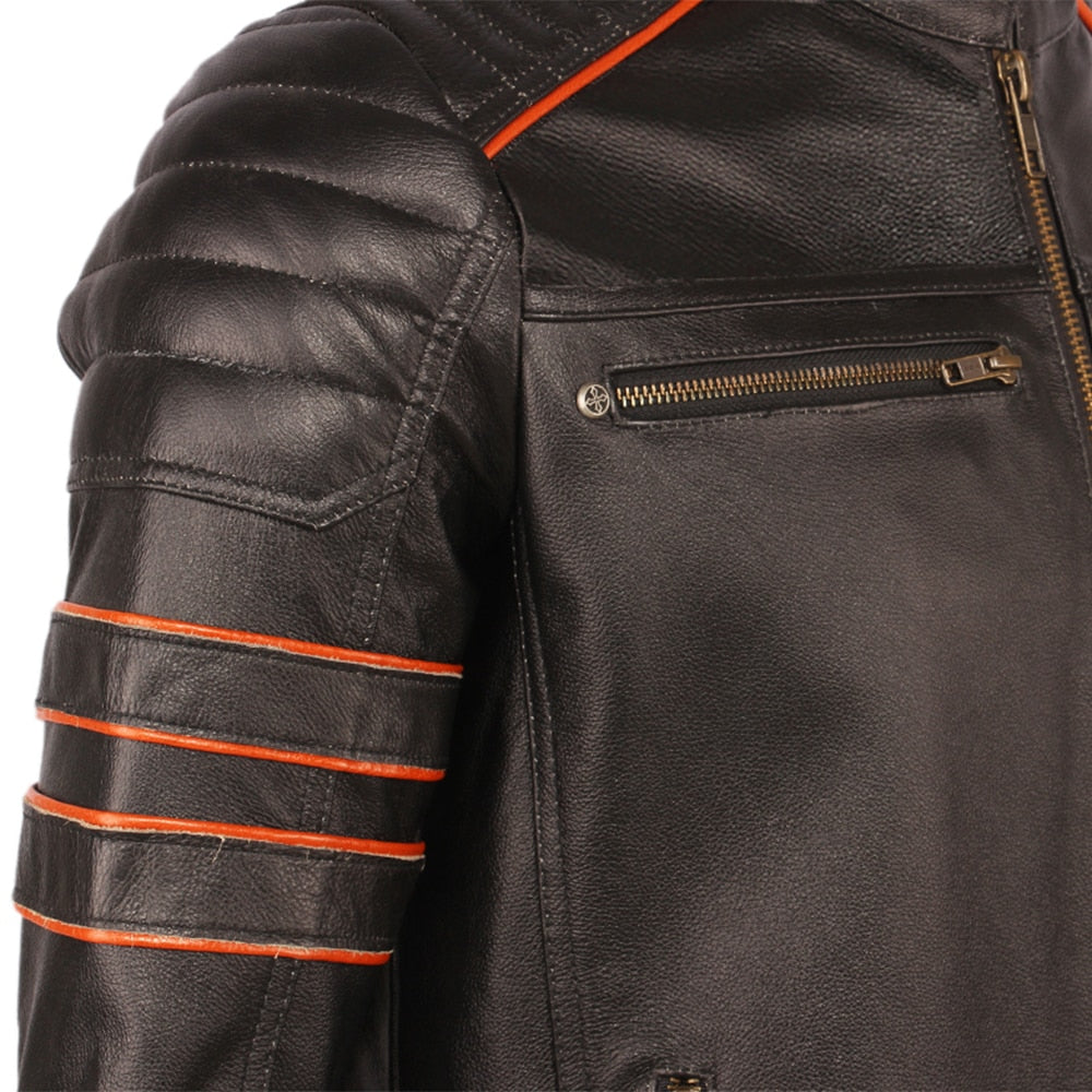 Chaqueta motoquera de calavera cuero