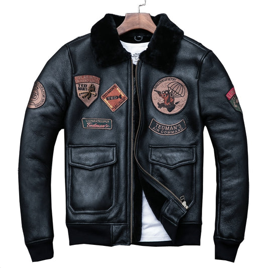 Chaqueta cuero auténtico de oveja