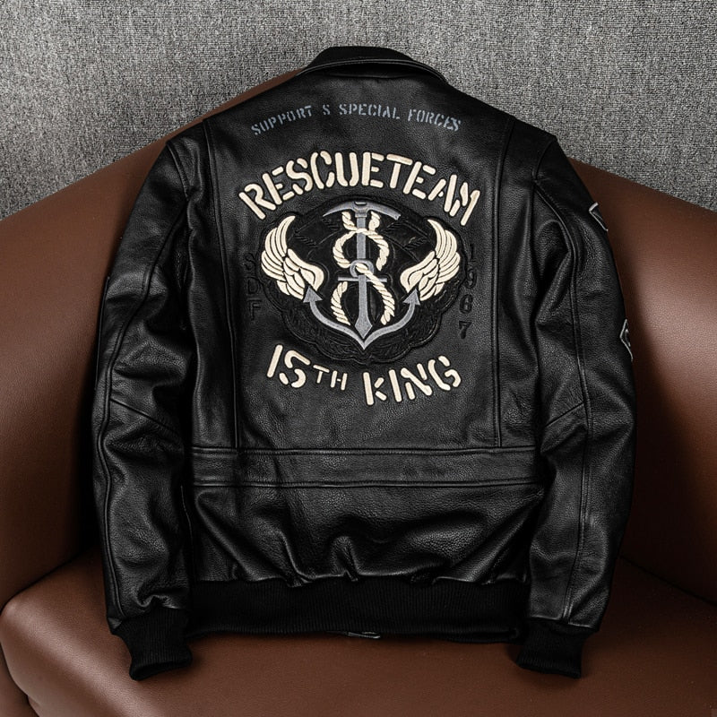 Chaqueta de cuero con estampados 2022
