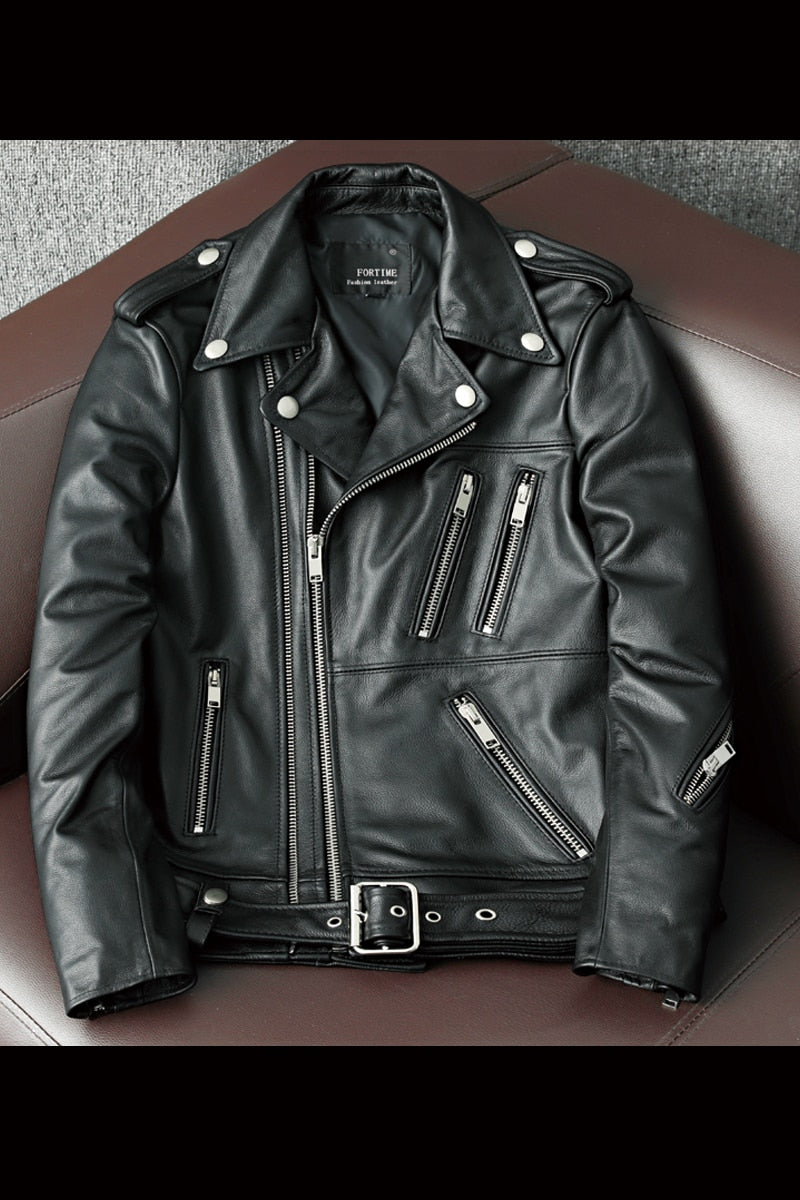 Chaqueta cuero autentico hombre 2022