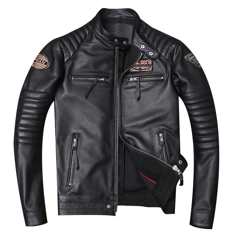 Chaqueta de cuero genuino moderna