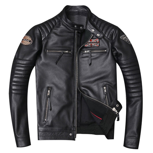 Chaqueta de cuero genuino moderna