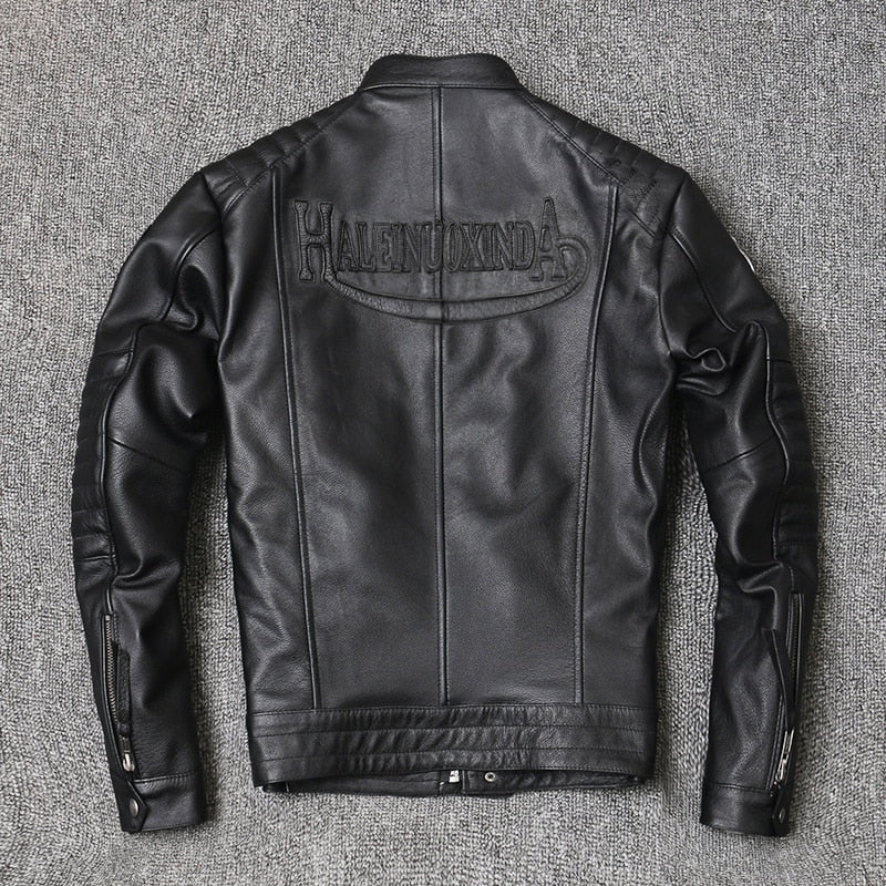 Chaqueta de cuero genuino moderna