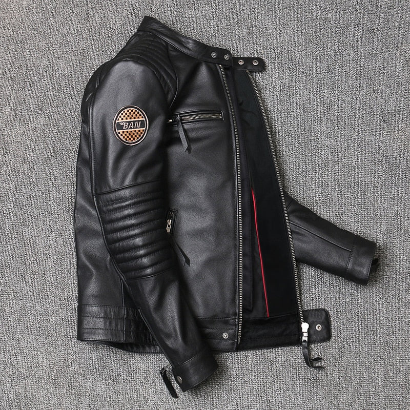 Chaqueta de cuero genuino moderna